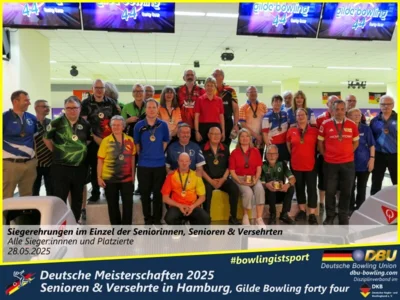 Foto des Albums: Fotoalbum 3 von den Deutschen Meisterschaften 2025 der Seniorinnen, Senioren & Versehrte in Hamburg, Gilde Bowling forty four