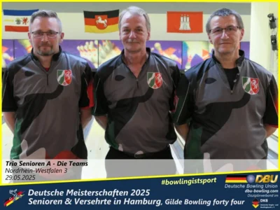Foto des Albums: Fotoalbum 4 von den Deutschen Meisterschaften 2025 der Seniorinnen, Senioren & Versehrte in Hamburg, Gilde Bowling forty four