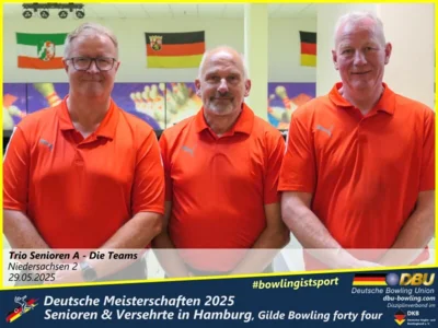 Foto des Albums: Fotoalbum 4 von den Deutschen Meisterschaften 2025 der Seniorinnen, Senioren & Versehrte in Hamburg, Gilde Bowling forty four