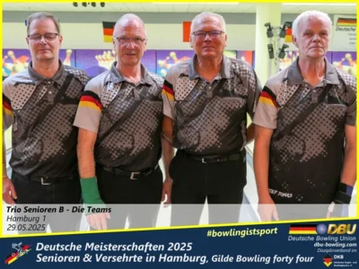 Foto des Albums: Fotoalbum 4 von den Deutschen Meisterschaften 2025 der Seniorinnen, Senioren & Versehrte in Hamburg, Gilde Bowling forty four
