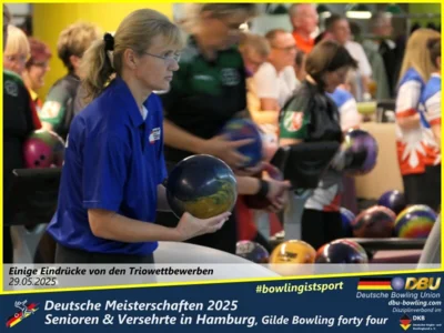 Foto des Albums: Fotoalbum 4 von den Deutschen Meisterschaften 2025 der Seniorinnen, Senioren & Versehrte in Hamburg, Gilde Bowling forty four