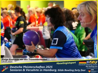 Foto des Albums: Fotoalbum 4 von den Deutschen Meisterschaften 2025 der Seniorinnen, Senioren & Versehrte in Hamburg, Gilde Bowling forty four