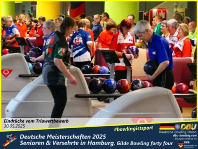 Foto des Albums: Fotoalbum 5 von den Deutschen Meisterschaften 2025 der Seniorinnen, Senioren & Versehrte in Hamburg, Gilde Bowling forty four