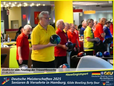 Foto des Albums: Fotoalbum 7 von den Deutschen Meisterschaften 2025 der Seniorinnen, Senioren & Versehrte in Hamburg, Gilde Bowling forty four