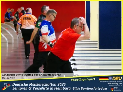 Foto des Albums: Fotoalbum 7 von den Deutschen Meisterschaften 2025 der Seniorinnen, Senioren & Versehrte in Hamburg, Gilde Bowling forty four