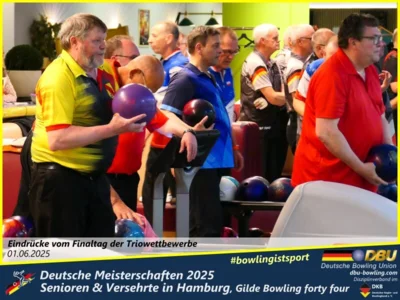 Foto des Albums: Fotoalbum 7 von den Deutschen Meisterschaften 2025 der Seniorinnen, Senioren & Versehrte in Hamburg, Gilde Bowling forty four