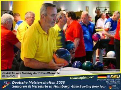 Foto des Albums: Fotoalbum 7 von den Deutschen Meisterschaften 2025 der Seniorinnen, Senioren & Versehrte in Hamburg, Gilde Bowling forty four