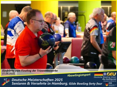 Foto des Albums: Fotoalbum 7 von den Deutschen Meisterschaften 2025 der Seniorinnen, Senioren & Versehrte in Hamburg, Gilde Bowling forty four
