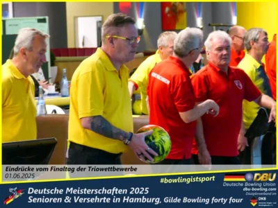 Foto des Albums: Fotoalbum 7 von den Deutschen Meisterschaften 2025 der Seniorinnen, Senioren & Versehrte in Hamburg, Gilde Bowling forty four