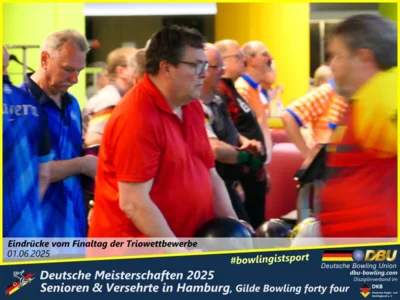 Foto des Albums: Fotoalbum 7 von den Deutschen Meisterschaften 2025 der Seniorinnen, Senioren & Versehrte in Hamburg, Gilde Bowling forty four