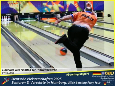Foto des Albums: Fotoalbum 7 von den Deutschen Meisterschaften 2025 der Seniorinnen, Senioren & Versehrte in Hamburg, Gilde Bowling forty four