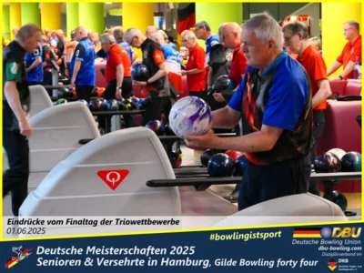 Foto des Albums: Fotoalbum 7 von den Deutschen Meisterschaften 2025 der Seniorinnen, Senioren & Versehrte in Hamburg, Gilde Bowling forty four