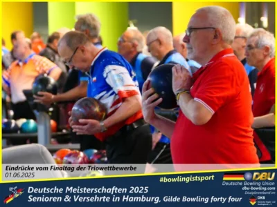 Foto des Albums: Fotoalbum 7 von den Deutschen Meisterschaften 2025 der Seniorinnen, Senioren & Versehrte in Hamburg, Gilde Bowling forty four