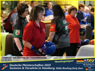 Foto des Albums: Fotoalbum 7 von den Deutschen Meisterschaften 2025 der Seniorinnen, Senioren & Versehrte in Hamburg, Gilde Bowling forty four