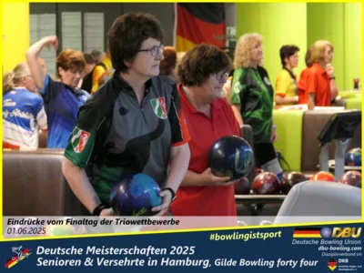 Foto des Albums: Fotoalbum 7 von den Deutschen Meisterschaften 2025 der Seniorinnen, Senioren & Versehrte in Hamburg, Gilde Bowling forty four