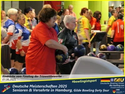 Foto des Albums: Fotoalbum 7 von den Deutschen Meisterschaften 2025 der Seniorinnen, Senioren & Versehrte in Hamburg, Gilde Bowling forty four