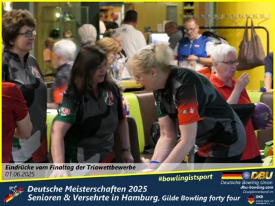 Foto des Albums: Fotoalbum 7 von den Deutschen Meisterschaften 2025 der Seniorinnen, Senioren & Versehrte in Hamburg, Gilde Bowling forty four