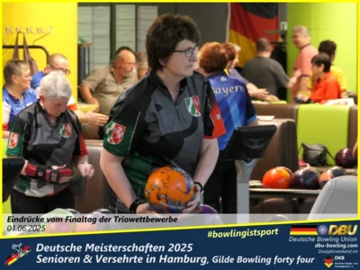 Foto des Albums: Fotoalbum 7 von den Deutschen Meisterschaften 2025 der Seniorinnen, Senioren & Versehrte in Hamburg, Gilde Bowling forty four