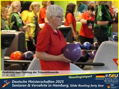 Foto des Albums: Fotoalbum 7 von den Deutschen Meisterschaften 2025 der Seniorinnen, Senioren & Versehrte in Hamburg, Gilde Bowling forty four