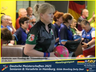 Foto des Albums: Fotoalbum 7 von den Deutschen Meisterschaften 2025 der Seniorinnen, Senioren & Versehrte in Hamburg, Gilde Bowling forty four