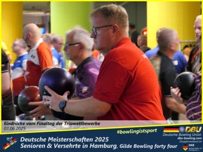 Foto des Albums: Fotoalbum 7 von den Deutschen Meisterschaften 2025 der Seniorinnen, Senioren & Versehrte in Hamburg, Gilde Bowling forty four