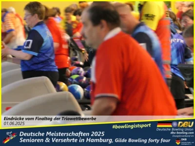 Foto des Albums: Fotoalbum 7 von den Deutschen Meisterschaften 2025 der Seniorinnen, Senioren & Versehrte in Hamburg, Gilde Bowling forty four