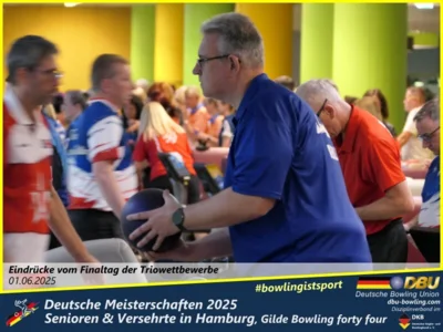 Foto des Albums: Fotoalbum 7 von den Deutschen Meisterschaften 2025 der Seniorinnen, Senioren & Versehrte in Hamburg, Gilde Bowling forty four