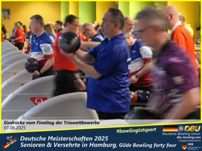 Foto des Albums: Fotoalbum 7 von den Deutschen Meisterschaften 2025 der Seniorinnen, Senioren & Versehrte in Hamburg, Gilde Bowling forty four