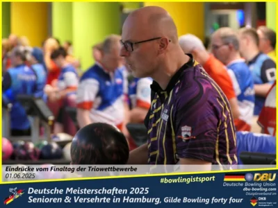 Foto des Albums: Fotoalbum 7 von den Deutschen Meisterschaften 2025 der Seniorinnen, Senioren & Versehrte in Hamburg, Gilde Bowling forty four