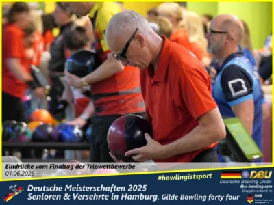 Foto des Albums: Fotoalbum 7 von den Deutschen Meisterschaften 2025 der Seniorinnen, Senioren & Versehrte in Hamburg, Gilde Bowling forty four
