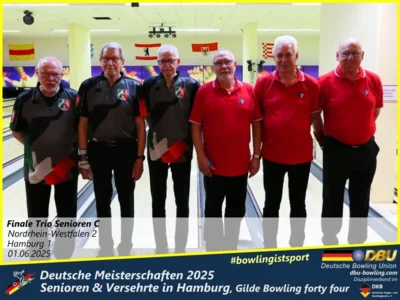 Foto des Albums: Fotoalbum 7 von den Deutschen Meisterschaften 2025 der Seniorinnen, Senioren & Versehrte in Hamburg, Gilde Bowling forty four