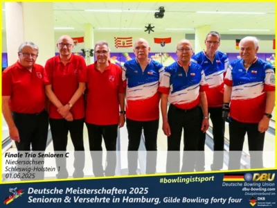 Foto des Albums: Fotoalbum 7 von den Deutschen Meisterschaften 2025 der Seniorinnen, Senioren & Versehrte in Hamburg, Gilde Bowling forty four