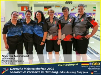 Foto des Albums: Fotoalbum 7 von den Deutschen Meisterschaften 2025 der Seniorinnen, Senioren & Versehrte in Hamburg, Gilde Bowling forty four