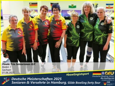 Foto des Albums: Fotoalbum 7 von den Deutschen Meisterschaften 2025 der Seniorinnen, Senioren & Versehrte in Hamburg, Gilde Bowling forty four