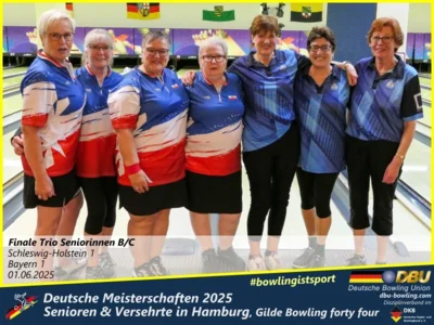 Foto des Albums: Fotoalbum 7 von den Deutschen Meisterschaften 2025 der Seniorinnen, Senioren & Versehrte in Hamburg, Gilde Bowling forty four