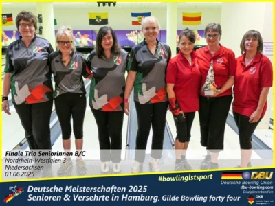 Foto des Albums: Fotoalbum 7 von den Deutschen Meisterschaften 2025 der Seniorinnen, Senioren & Versehrte in Hamburg, Gilde Bowling forty four