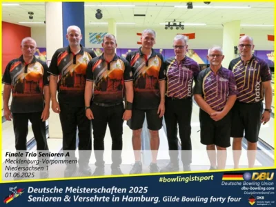 Foto des Albums: Fotoalbum 7 von den Deutschen Meisterschaften 2025 der Seniorinnen, Senioren & Versehrte in Hamburg, Gilde Bowling forty four