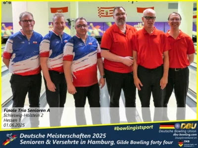 Foto des Albums: Fotoalbum 7 von den Deutschen Meisterschaften 2025 der Seniorinnen, Senioren & Versehrte in Hamburg, Gilde Bowling forty four