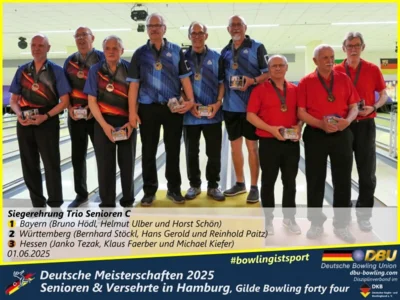 Foto des Albums: Fotoalbum 7 von den Deutschen Meisterschaften 2025 der Seniorinnen, Senioren & Versehrte in Hamburg, Gilde Bowling forty four