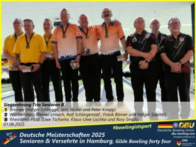 Foto des Albums: Fotoalbum 7 von den Deutschen Meisterschaften 2025 der Seniorinnen, Senioren & Versehrte in Hamburg, Gilde Bowling forty four