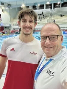 Bild: Lucas Matzerath (SG Frankfurt) mit HSV Fotograf Stefan Sonnenschein, Foto: S. Sonnenschein
