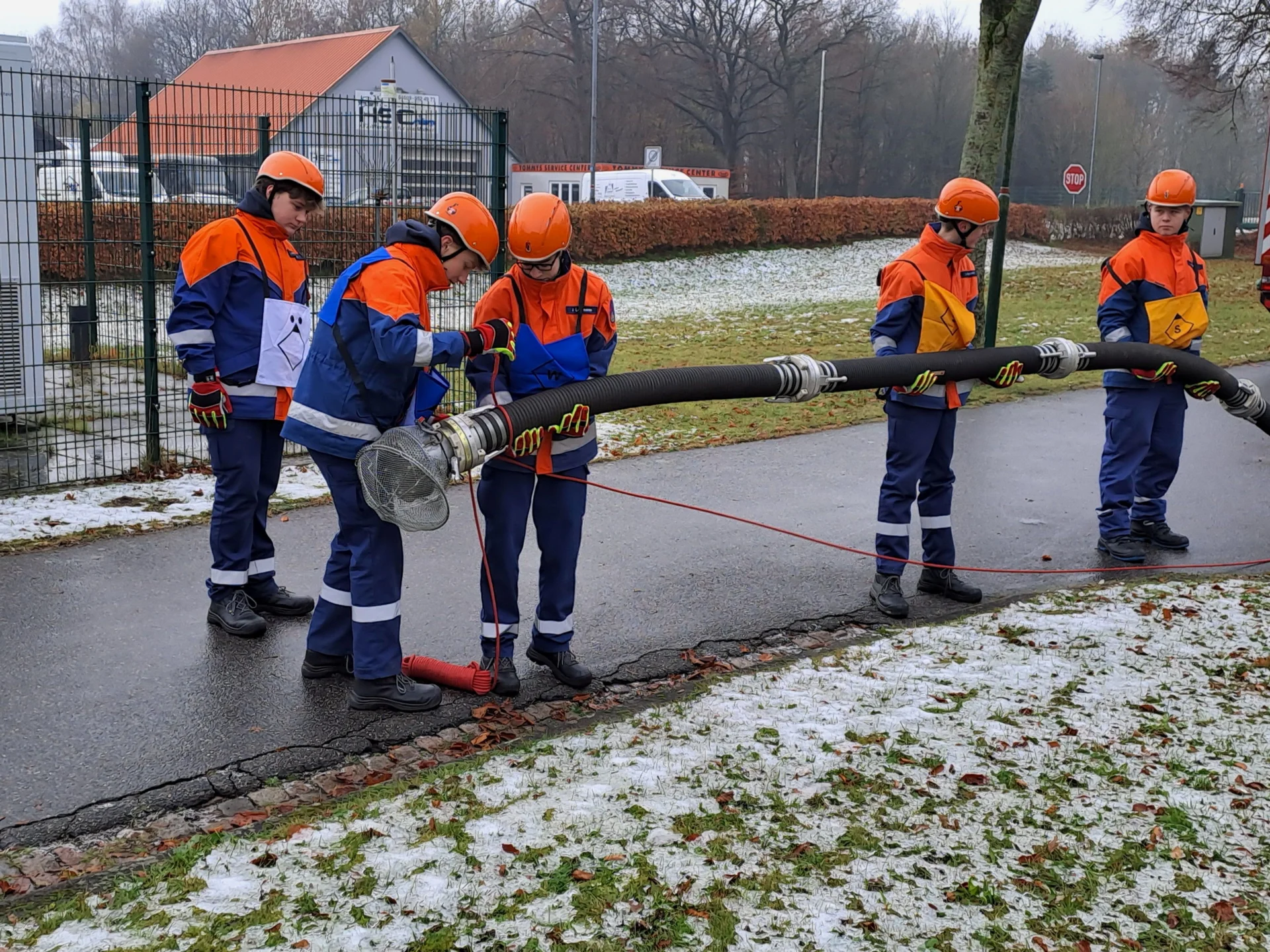 Bild: Kuppeln der A-Saugschläuche