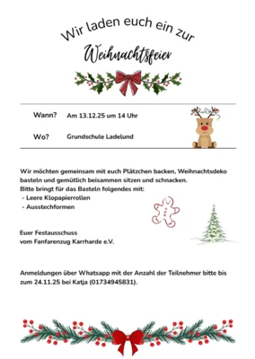 Einladung zur Weihnachtsfeier  (Bild vergr&ouml;&szlig;ern)