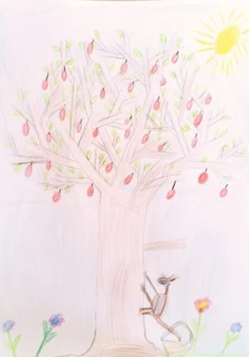 Foto des Albums: Grundschulkinder malen Apfelbilder