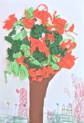 Foto des Albums: Grundschulkinder malen Apfelbilder