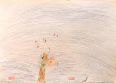 Foto des Albums: Grundschulkinder malen Apfelbilder