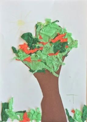 Foto des Albums: Grundschulkinder malen Apfelbilder
