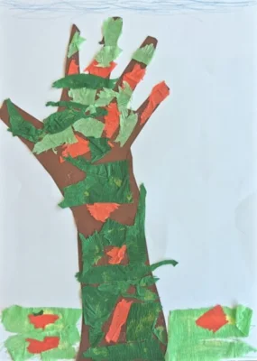Foto des Albums: Grundschulkinder malen Apfelbilder