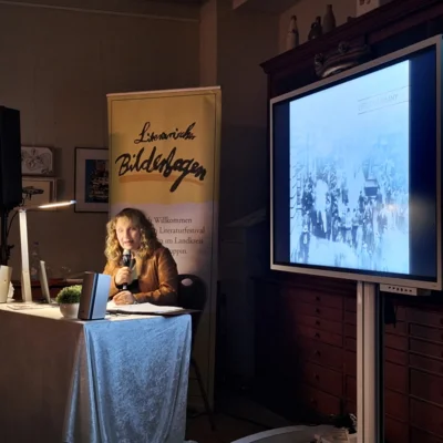 Foto des Albums: Lesung im Literarischen Bilderbogen: Maria Nikolai 