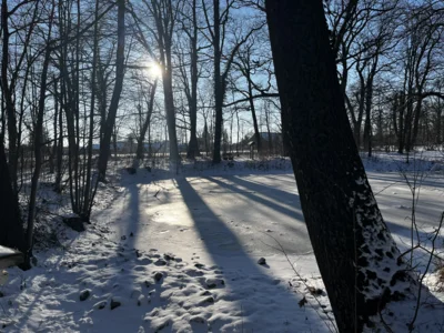 Sonne auf dem gefrorenen See  (Bild vergr&ouml;&szlig;ern)